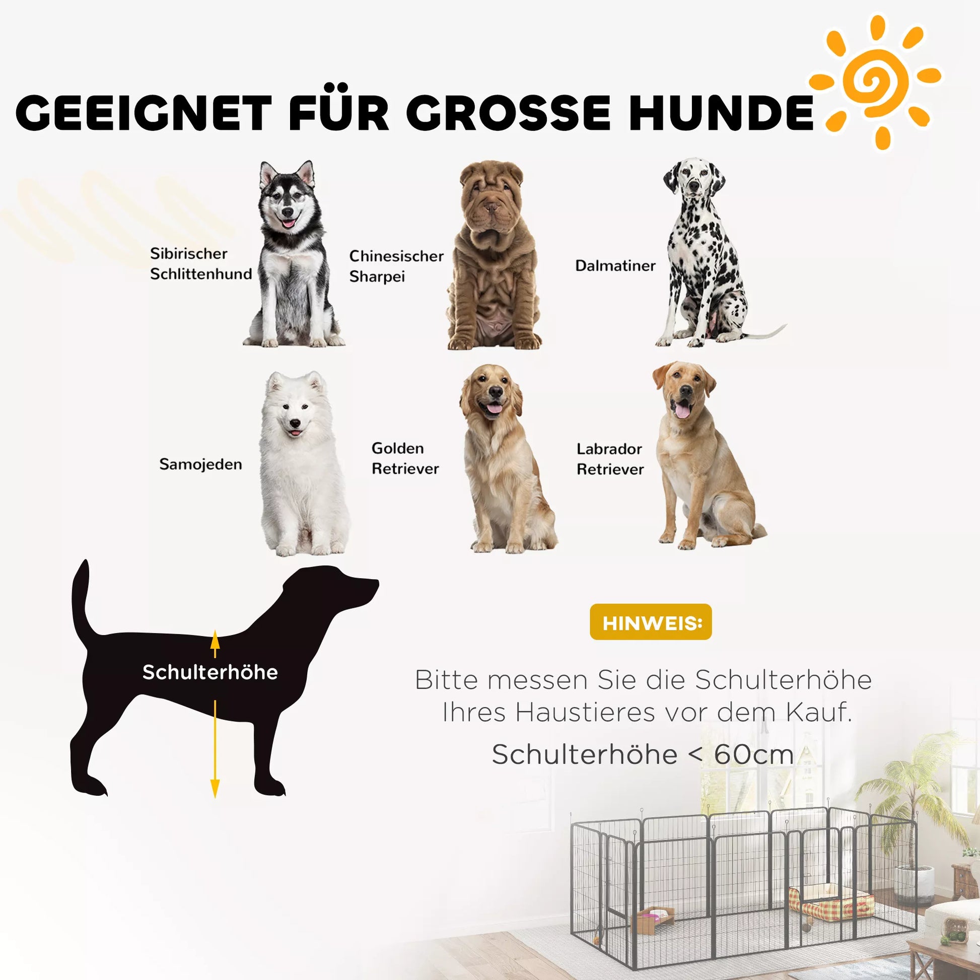 Šuniukų aptvaras, 12 dalių Šuniukų aptvaras su 12 grotelių plokštėmis Durys Žemės smeigės Lankstus sulankstomas Apsauginis tentas, 100 cm aukščio