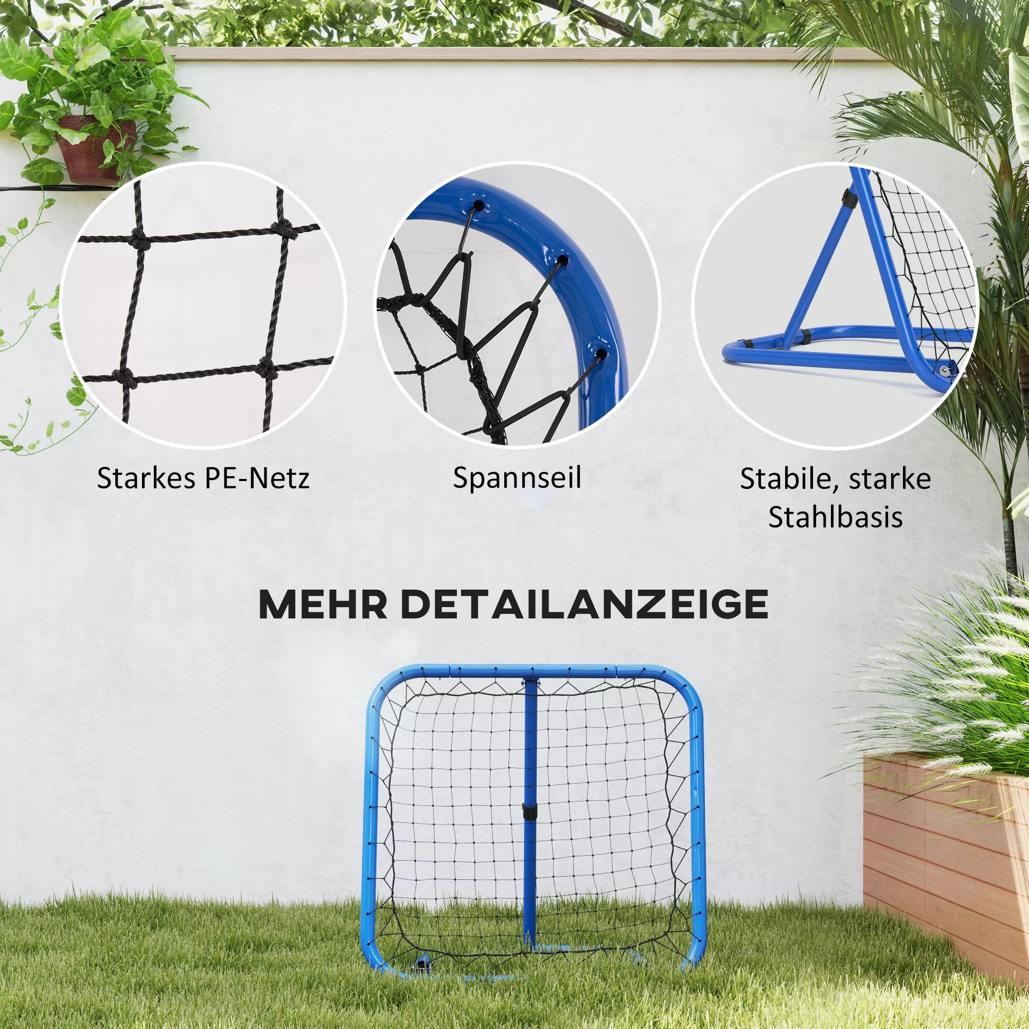 Grafika apie atšokimo tinklo PE tinklelį ir rėmą