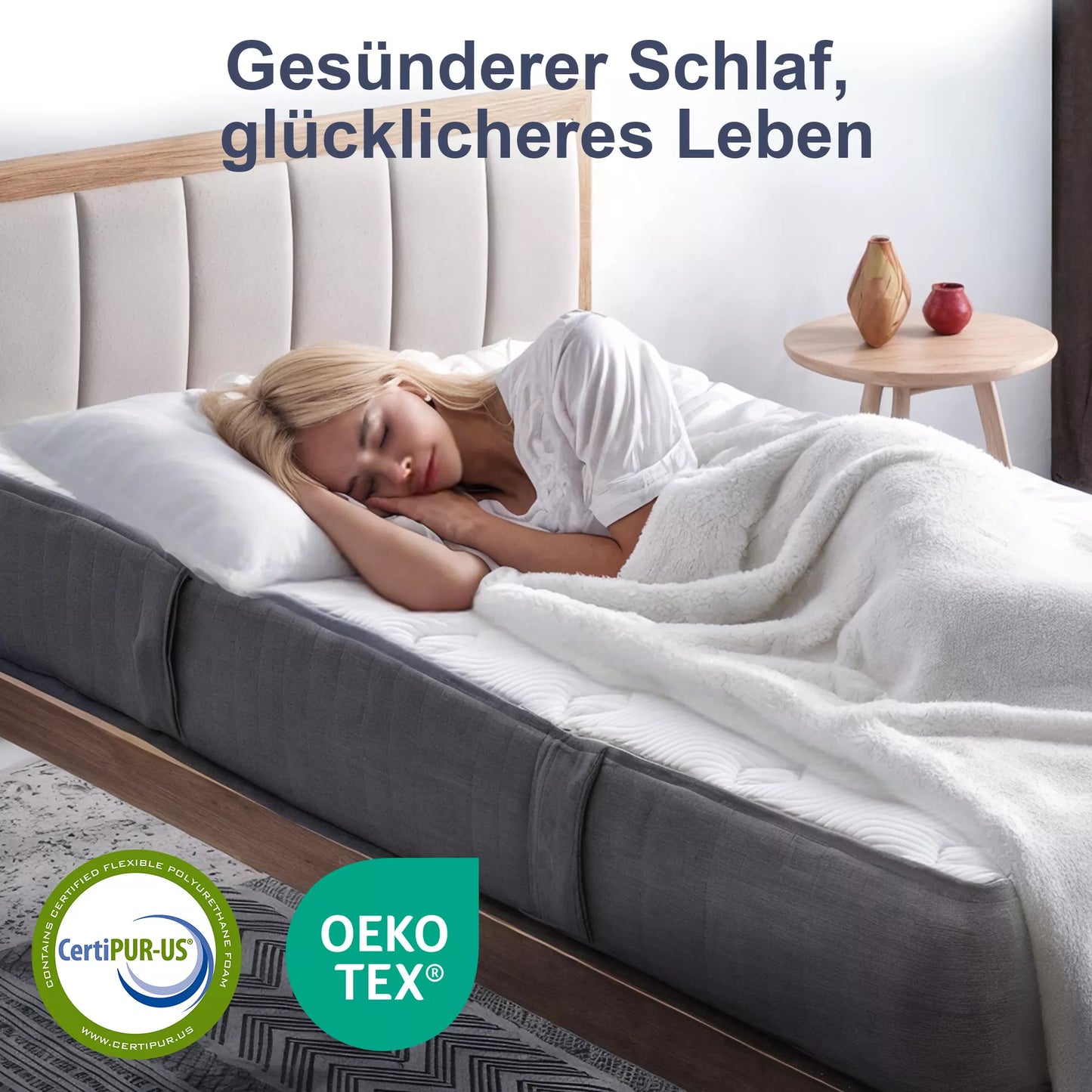 Čiužinys 90x200 cm, 25,8 cm aukštis, 7 zonų ergonomiškas, su nuimamu, skalbiamu užvalkalu