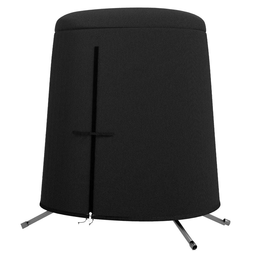Lauko baldų dangtis Baldų dangtis Apsauginis baldų tentas, atsparus atmosferos poveikiui, 196 cm x 196 cm x 230 cm, juodas