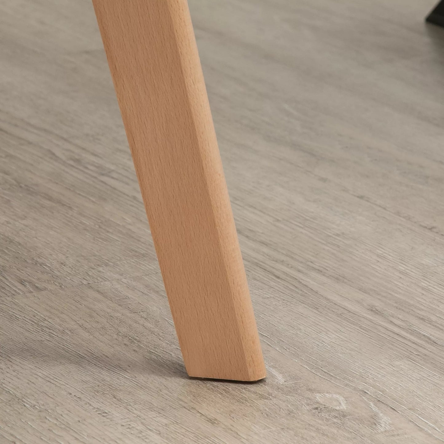 Valgomojo kėdės, 2 vnt. komplektas, modernaus dizaino, su veliūro išvaizda, iš kaučiuko medienos, 54x57x80 cm, juodos