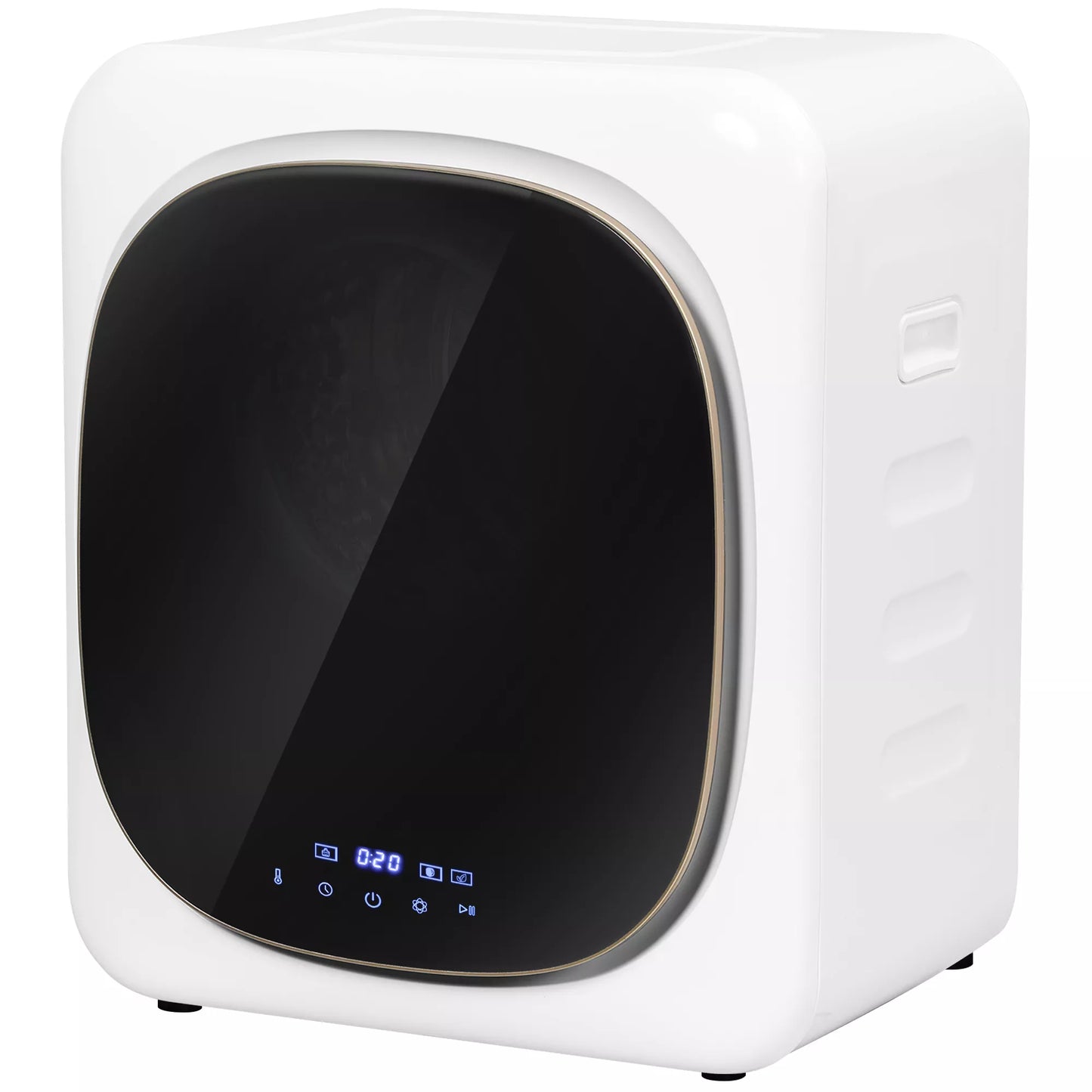 Skalbinių džiovintuvas su UV dezinfekcija, kompaktiškas dizainas, 4 kg talpa, nerūdijančio plieno, baltas