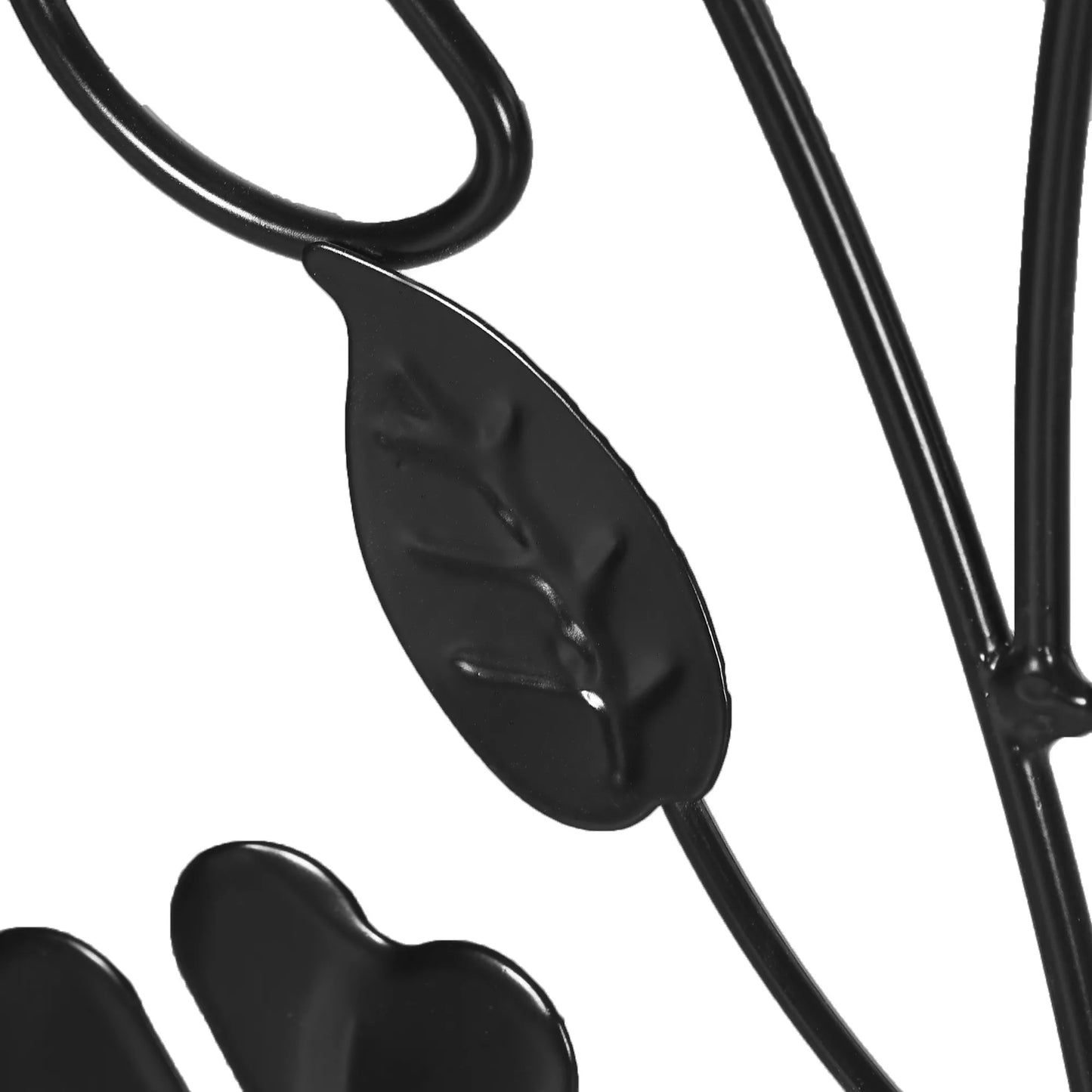 2 vnt. metalinių grotelių rinkinys su paukščių ir klevo ornamentais, skirtas sodui ir terasai, juodos spalvos, 38 x 98 cm