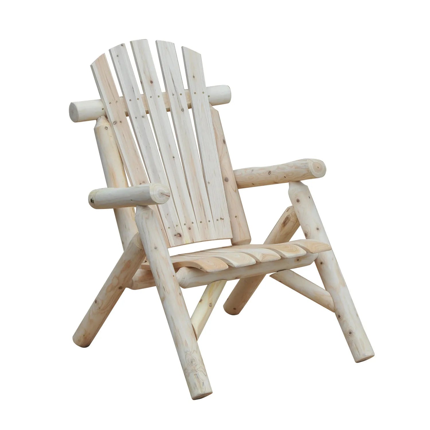 Adirondack sodo kėdė Sodo fotelis Medinė kėdė su aukštu atlošu ir porankiais Eglės mediena Natūralus 83 x 68 x 101 cm