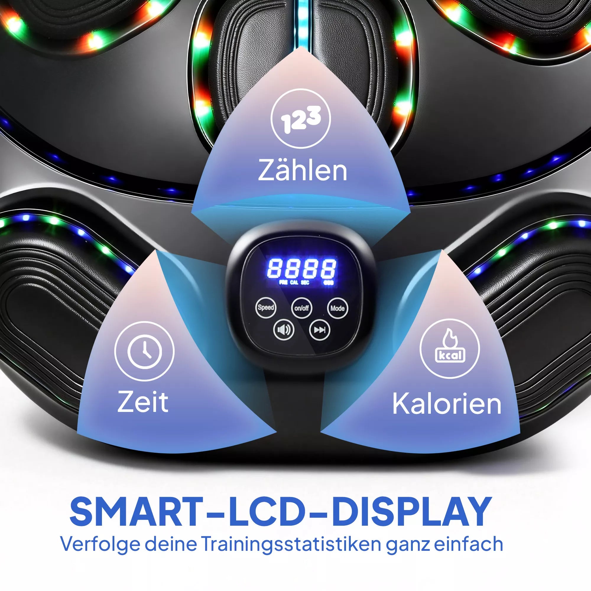 Music Boxing Machine, elektroninė LED bokso mašina su dvigubomis smūgių zonomis, „Bluetooth“ pirštinėmis ir 9 greičiais