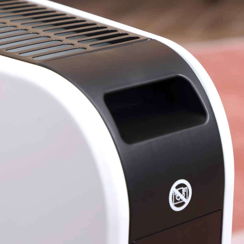 Elektrinis 2000W ventiliatorinis šildytuvas su 3 šildymo režimais, LED ekranu, 24 valandų laikmačiu ir reguliuojama temperatūra, skirtas 18 m² plotui.
