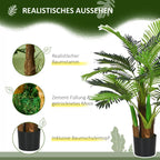 Dirbtinės palmės grafika apie realistišką išvaizdą