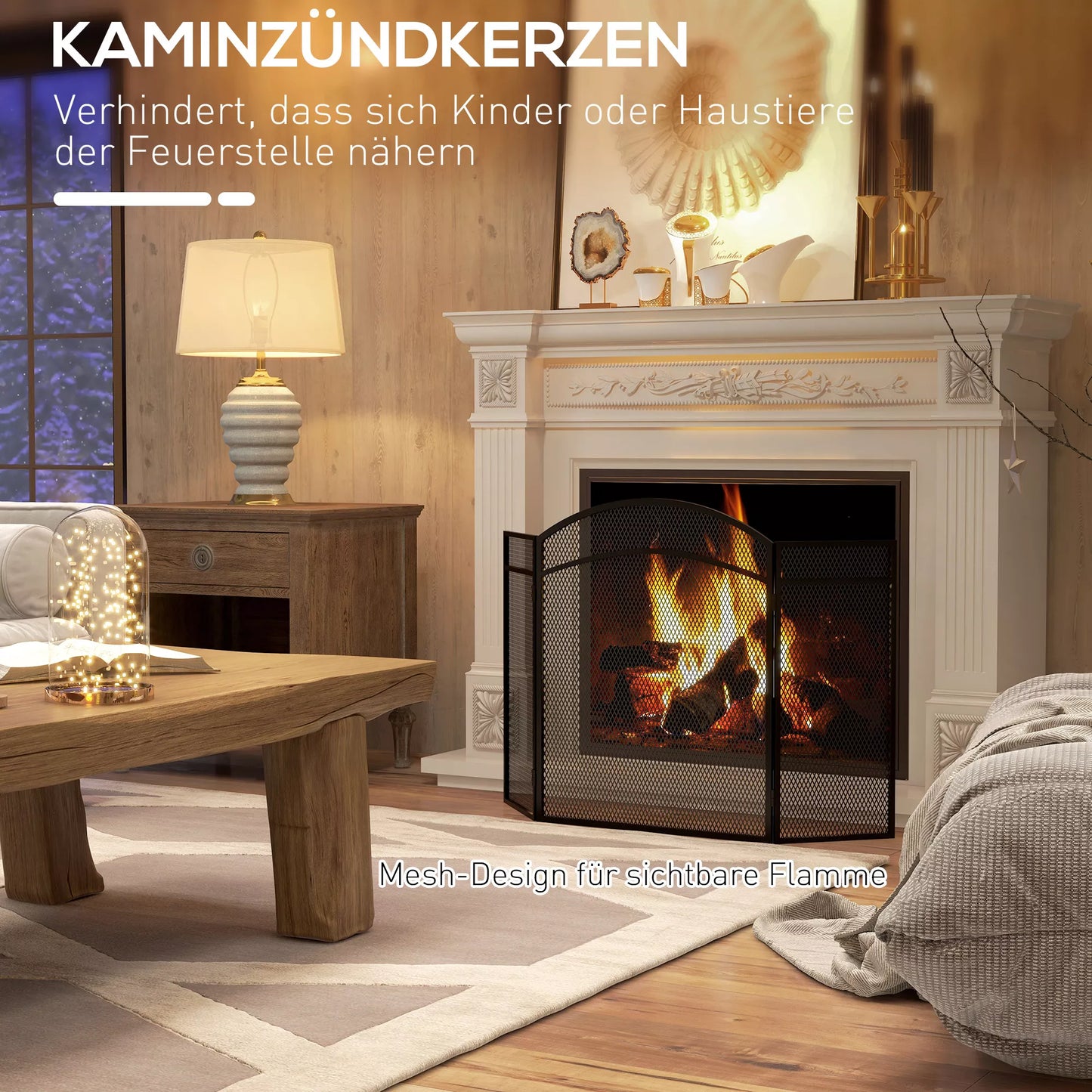 Apsauga nuo kibirkščių židiniams, elegantiškas kibirkščių gaudyklė, sulankstomas, padengtas, Juodas, 96 x 60 cm