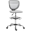 Ergonominis darbo kėdė poliesteris 106-126 cm reguliuojamo aukščio šviesiai pilka