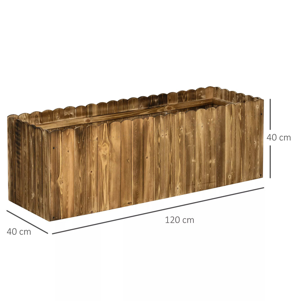 Aukštas gėlių dėžė Žolelių lysvė Daržovių lysvė Gėlių lysvė Gėlių dėžė Eglės mediena 120 x 40 x 40 cm