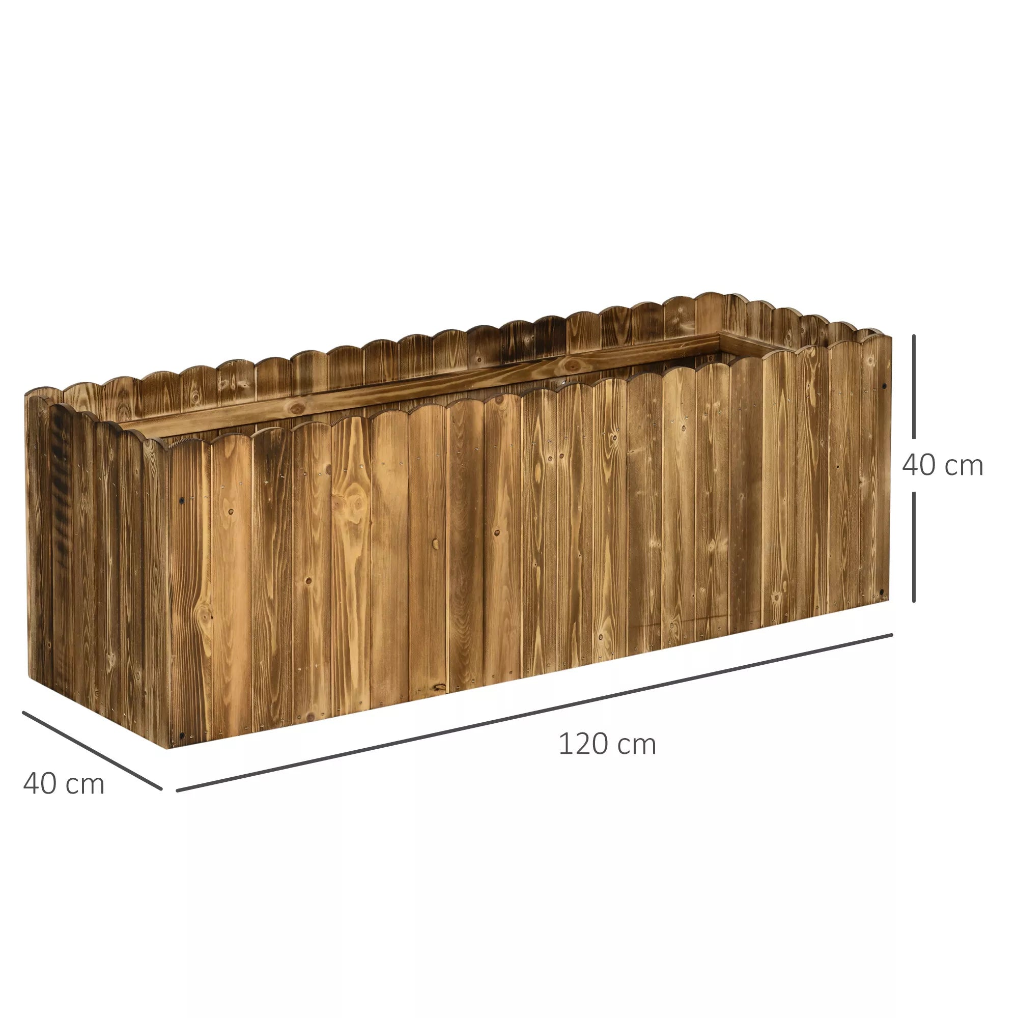 Aukštas gėlių dėžė Žolelių lysvė Daržovių lysvė Gėlių lysvė Gėlių dėžė Eglės mediena 120 x 40 x 40 cm