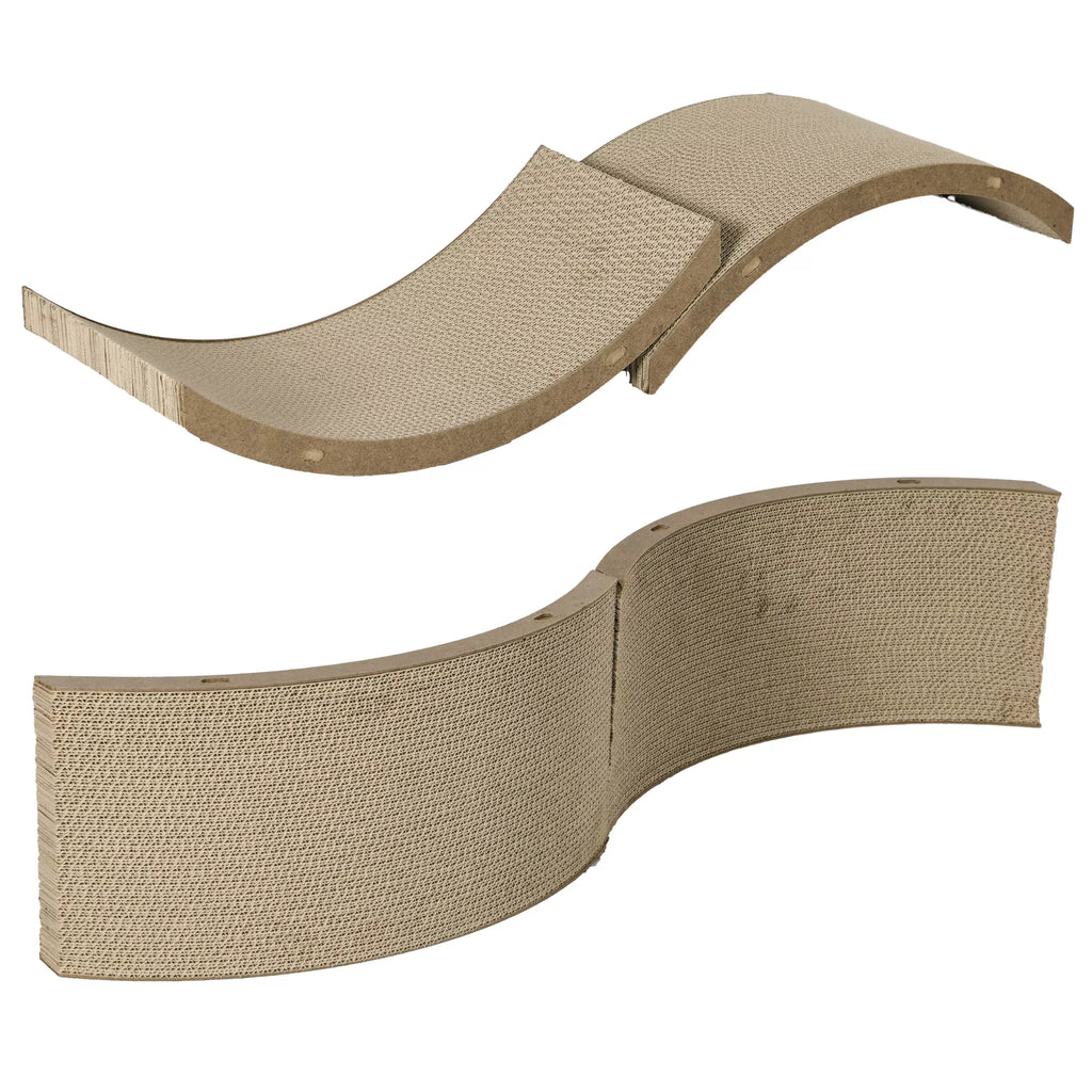 Draskymo lentelių rinkinys kačių bėgimo ratui, iki 5 kg, 55x25,5x3 cm, rudas