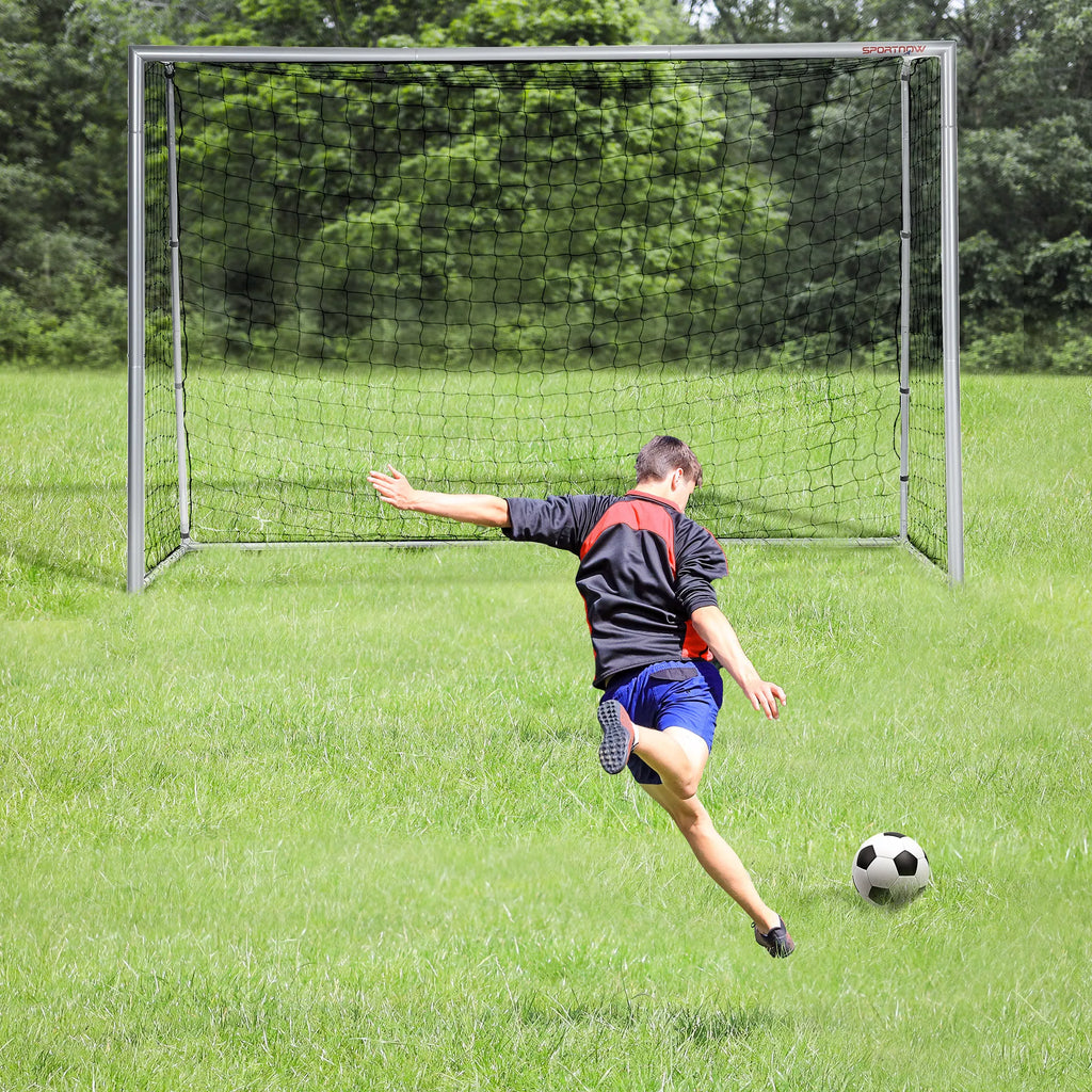 Atsparus oro sąlygoms futbolo vartai, tvirtas tinklas, stabilus metalinis rėmas, lengvas surinkimas, 300 x 200 x 120 cm