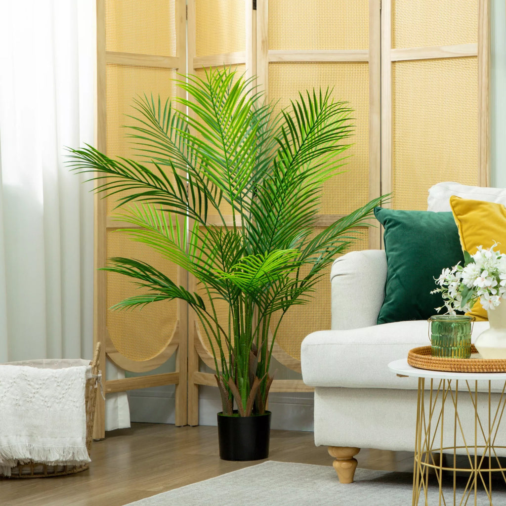 Dirbtinė palmė Areca 120 cm su vazonu, žalia
