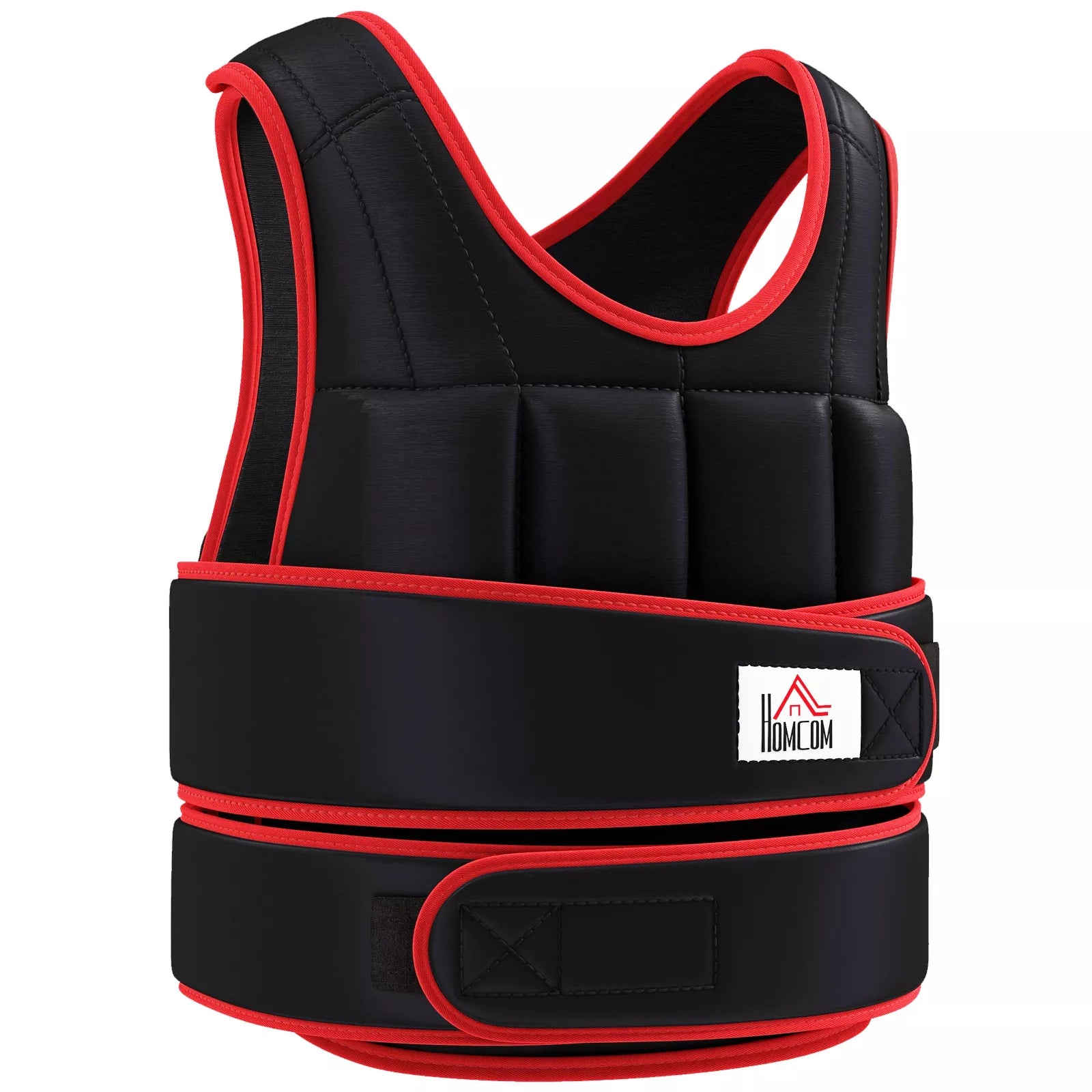 Svorinė liemenė 20 kg reguliuojama, juoda-raudona