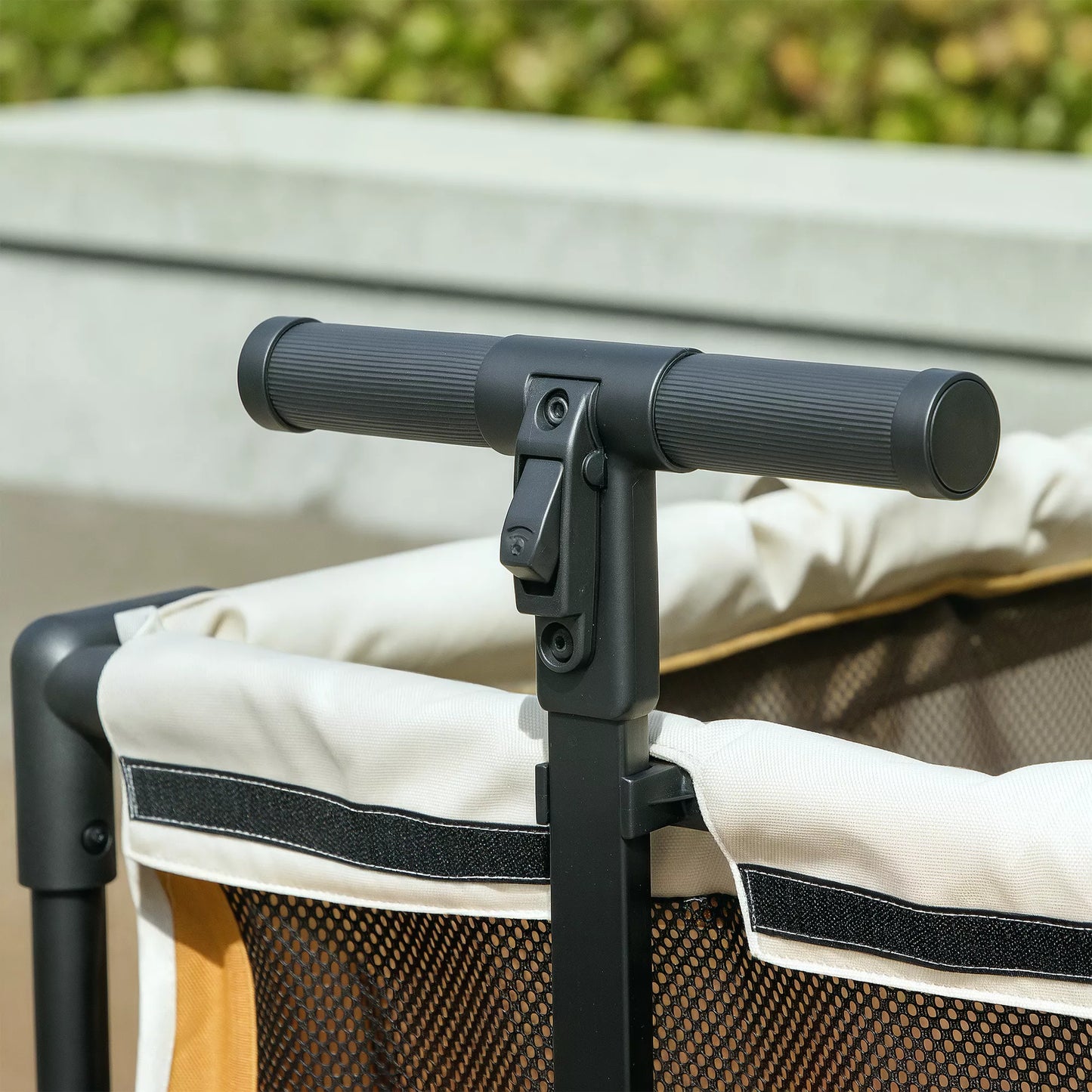 Sulankstomas šunų vežimėlis šunims ir katėms iki 30 kg, 110 x 65 x 102 cm, rudas