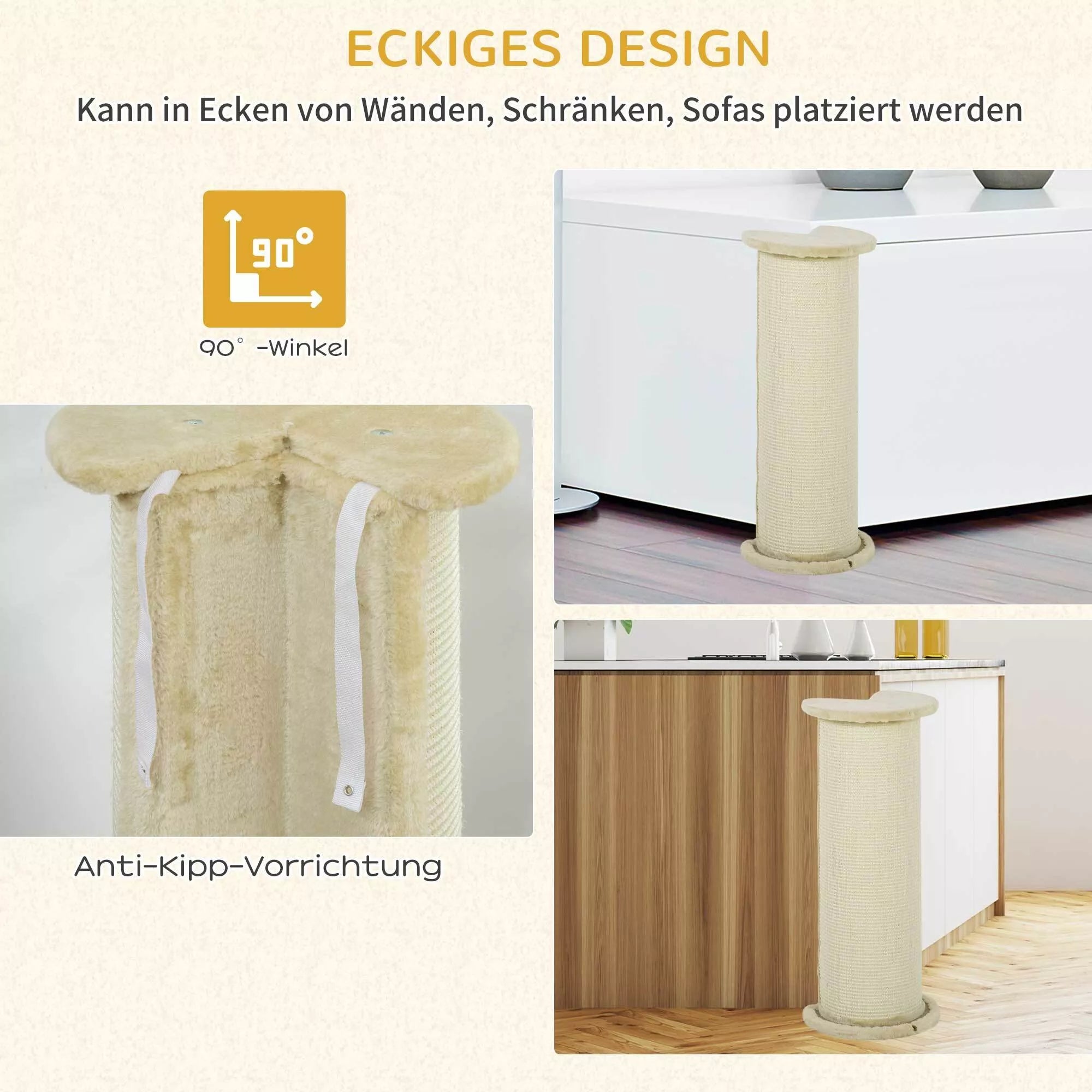 Kampinio dizaino infografika: 90° kampas ir apsauga nuo apvirtimo