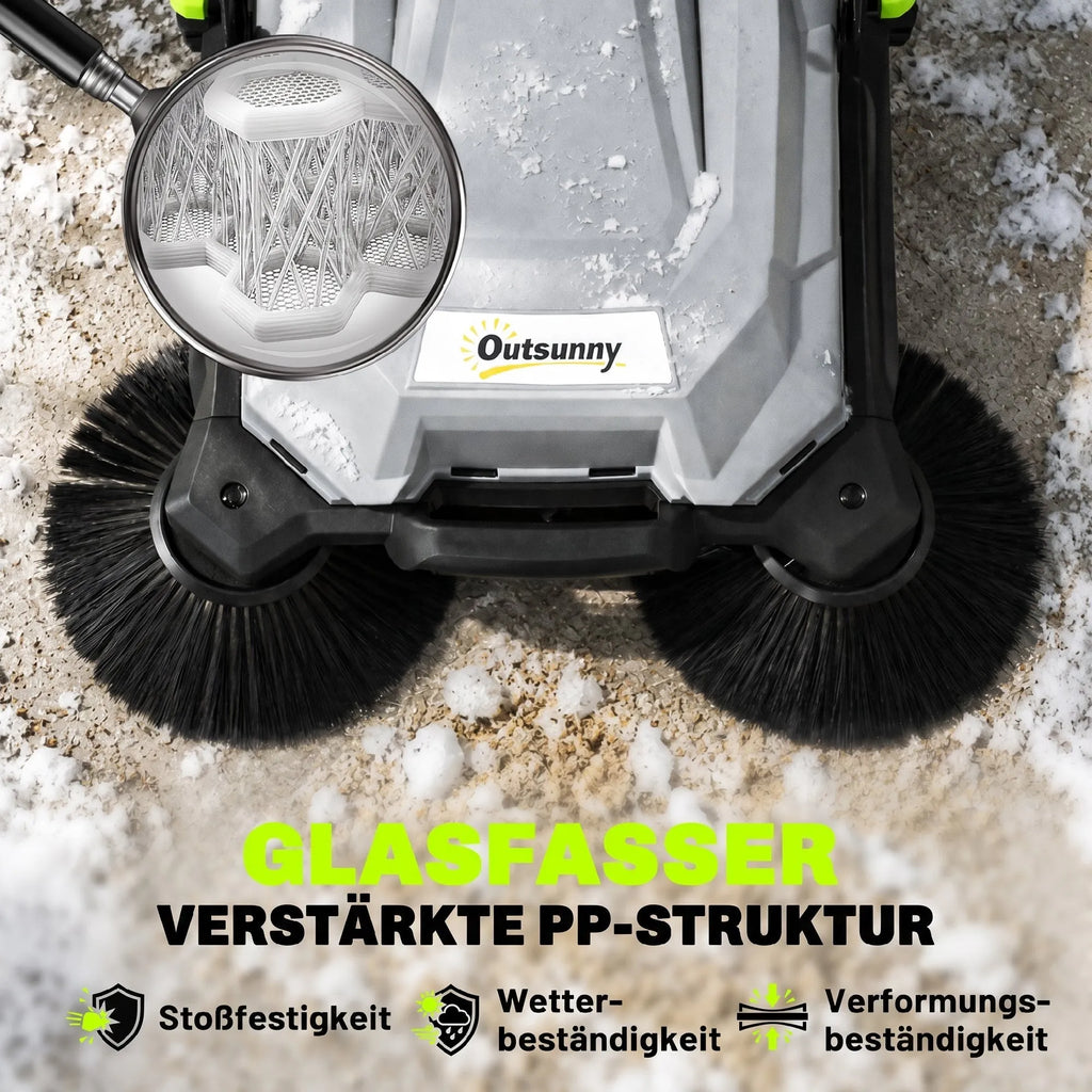 Rankinė šlavimo mašina, 68 cm darbinis plotis, 24 l talpa, pilka