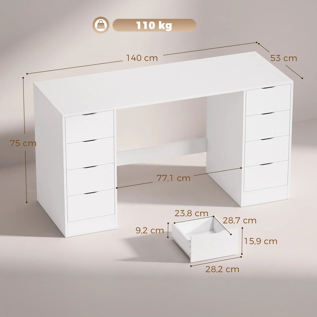 Rašomojo stalo matmenų schema centimetrais