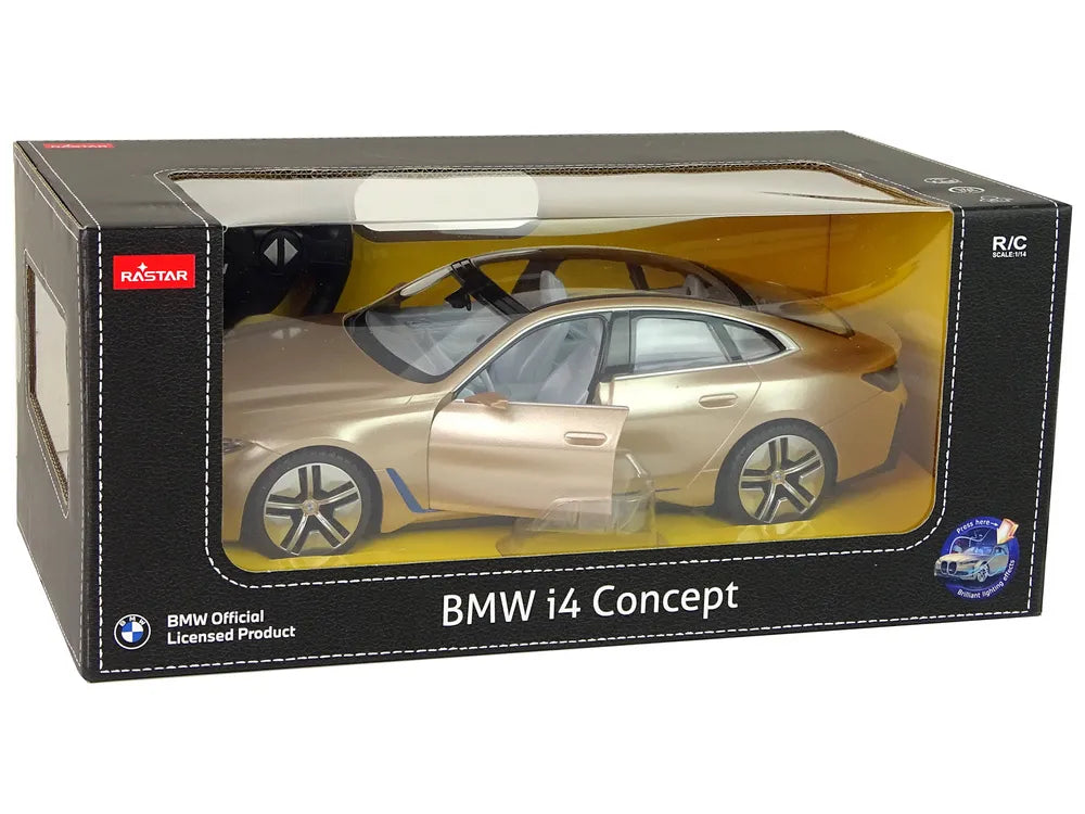 RC automobilis, BMW i4, 1:14, auksinis