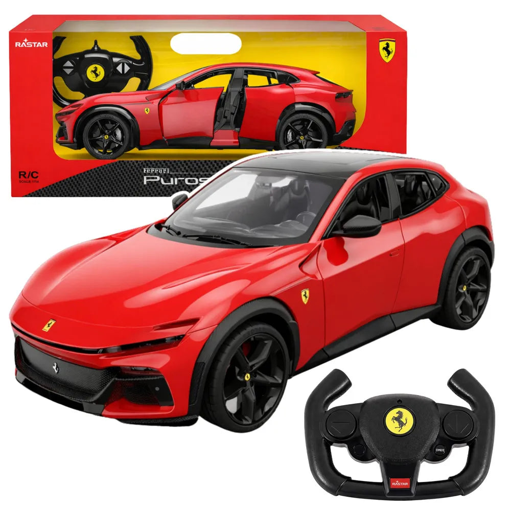 RC automobilis Ferrari Purosangue, 1:14, raudonas