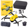 RC dronas D11 su HD Wi-Fi kamera ir valdymu gestais, geltonas