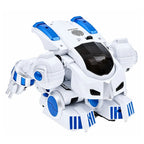 RC robotas K4 transformuotas į mašinos formą, vaizdas iš šono