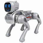 RC robotas šuo, programuojamas, su Bluetooth ir LED ekranu, sidabrinis
