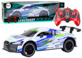 RC sportinis automobilis, 1:10, iki 25 km/h, su LED žibintais, baltas