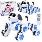 RC šuo-robotas, 8 ratai, 360° sukiniai, mėlynas