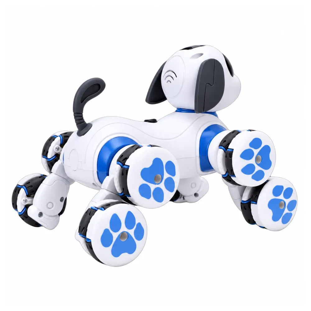 RC šuo-robotas, 8 ratai, 360° sukiniai, mėlynas