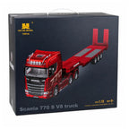 RC vilkikas Scania 770S su puspriekabe, 1:18, sidabrinis