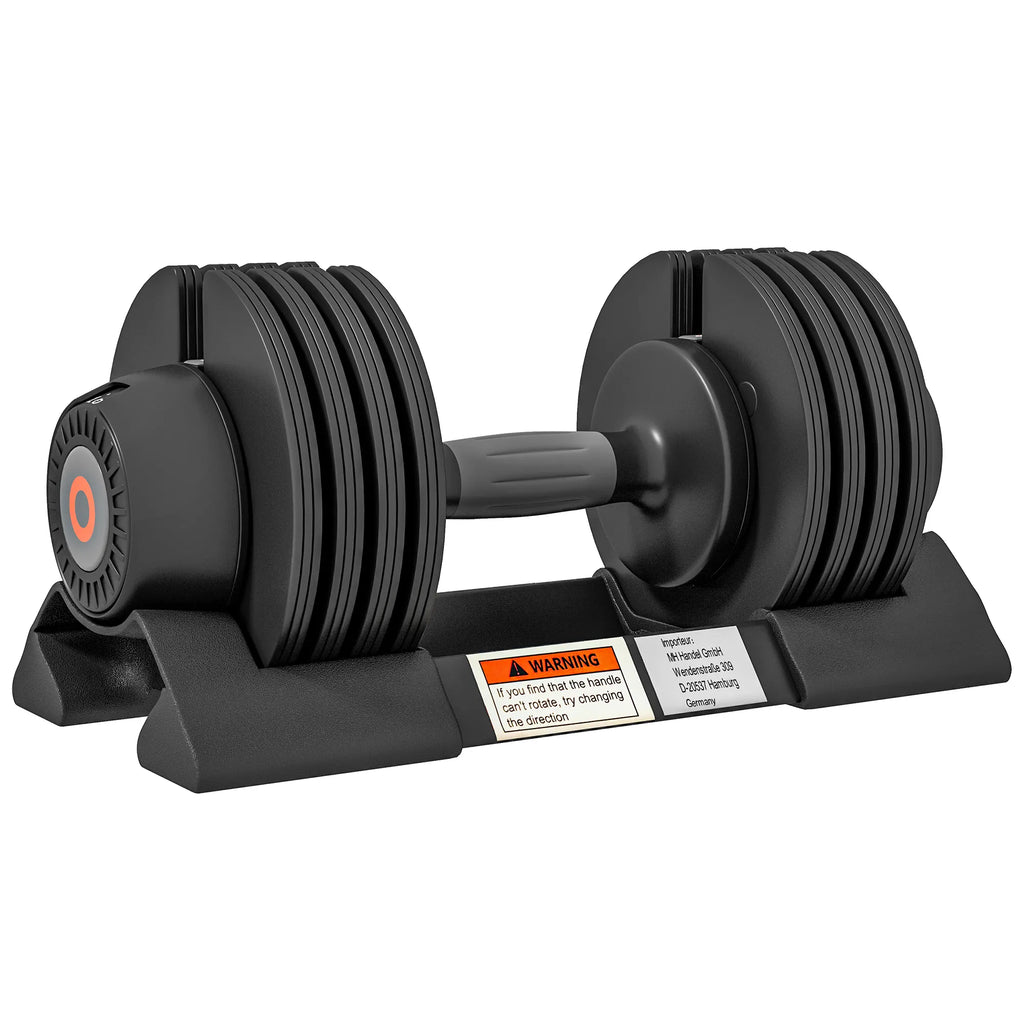 Reguliuojamas hantelis su svorio keitimo funkcija 3,5–10 kg, juodas
