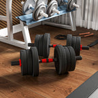 Reguliuojamas hantelių ir štangos komplektas 20 kg, juodas