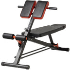 Reguliuojamas sporto suolas su atrama pilvo presui, iki 120 kg, juodas