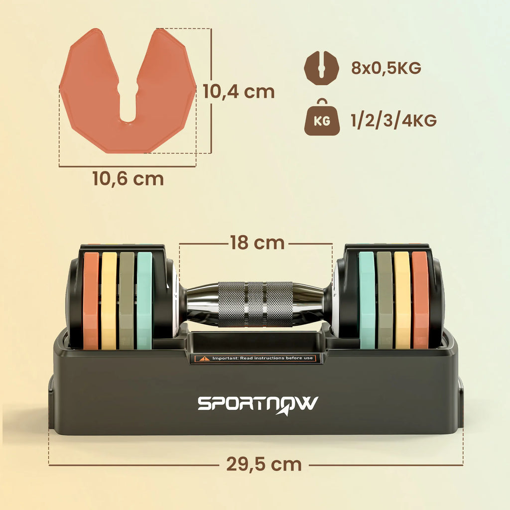 Reguliuojamas svarmenų rinkinys, 11 kg, daugiaspalvis