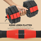 Reguliuojamas svarmenų rinkinys 6-in-1, 25 kg, raudonas