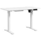 Reguliuojamo aukščio stalas elektrinis 120 × 60 cm baltas