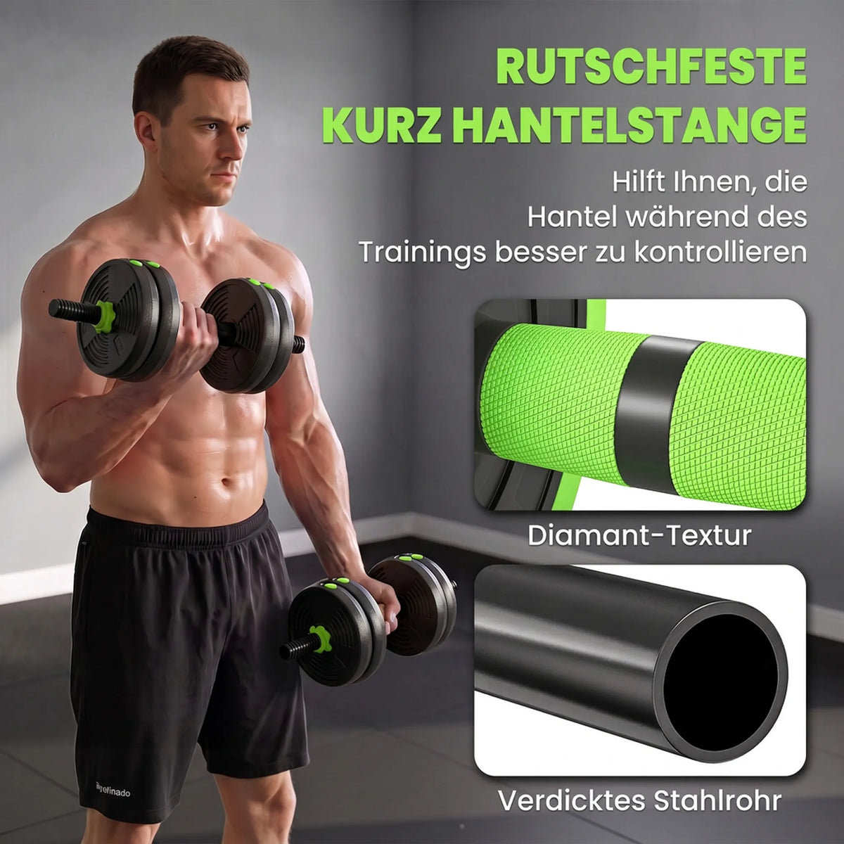 Reguliuojamų hantelių rinkinys, 15 kg, jėgos treniruotėms