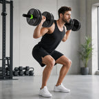 Reguliuojamų hantelių rinkinys, 15 kg, jėgos treniruotėms