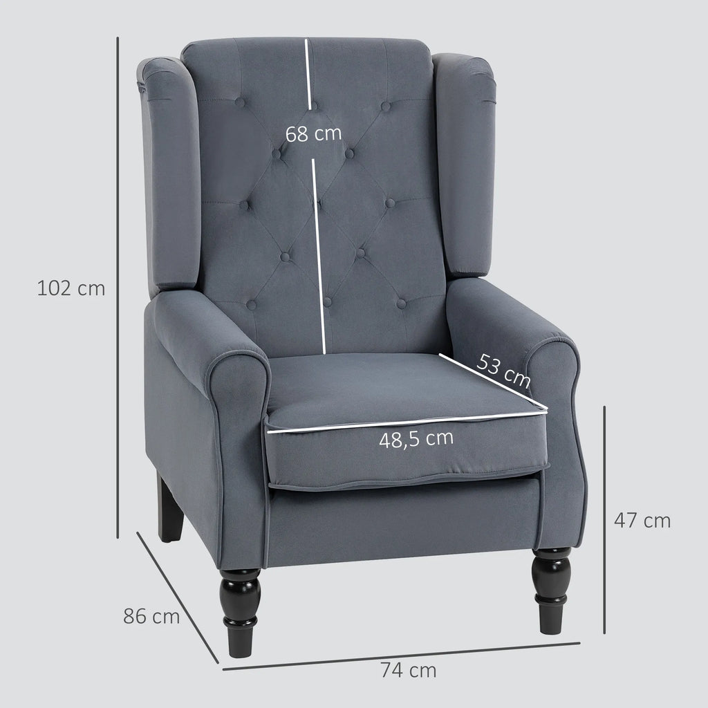 Relaksacinis fotelis su sagomis, 74 x 86 x 102 cm, pilkas