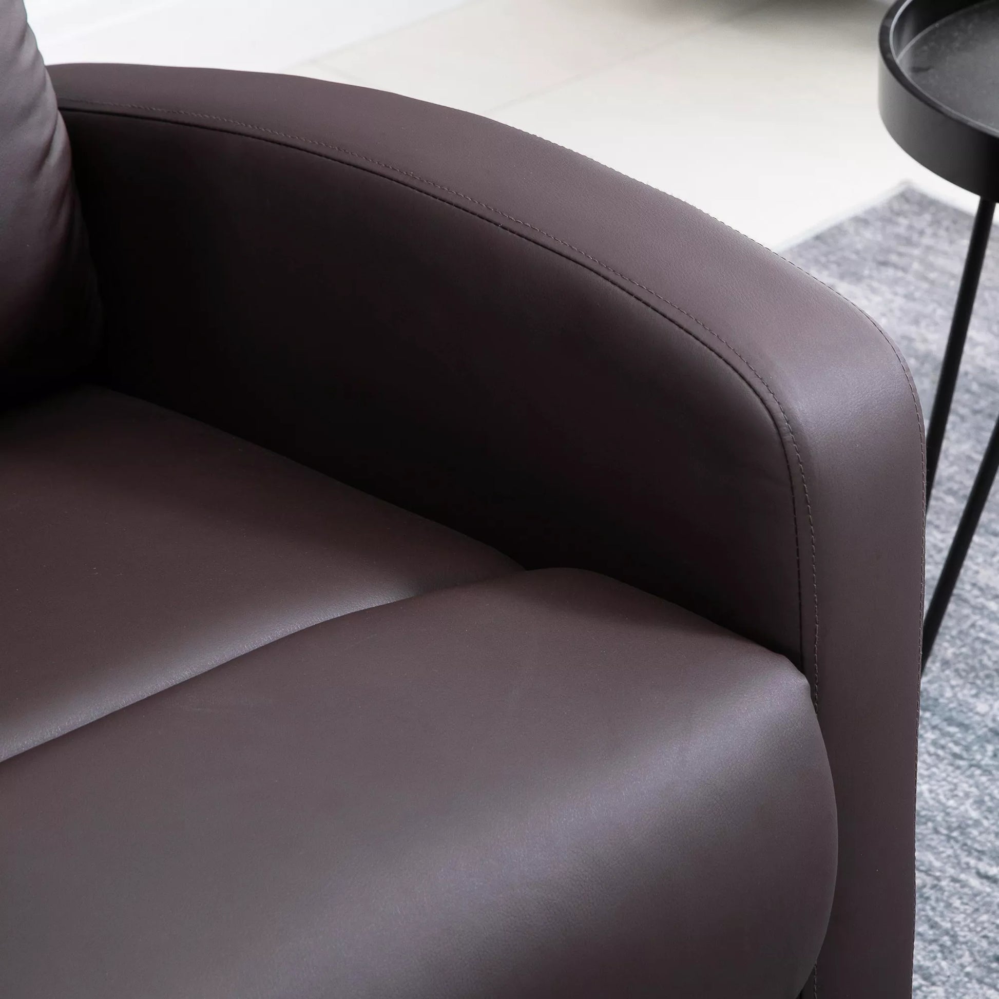 Masažinis krėslas su pagalba atsikeliant, relaksacinis krėslas, gultuvinis krėslas, galvos atrama, 8 vibracijos taškai, 2 nuotolinio valdymo pulteliai, rudas