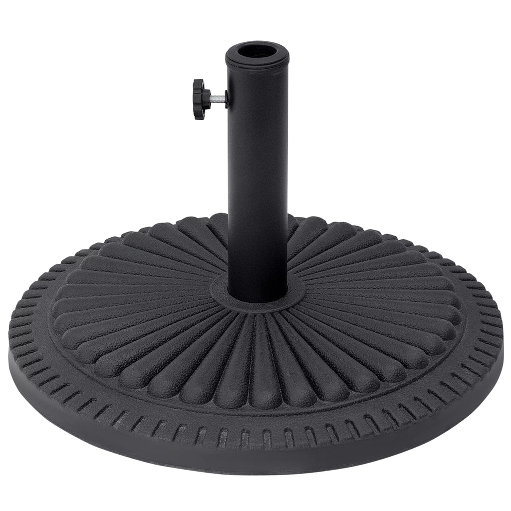 Skėčių stovas 14 kg Skėčių stovas Apvalus skėčių laikiklis, stovas Skėčių svoris skėčiams 35–48 mm vamzdžio skersmens, balkonui, terasai, sodui, juodas