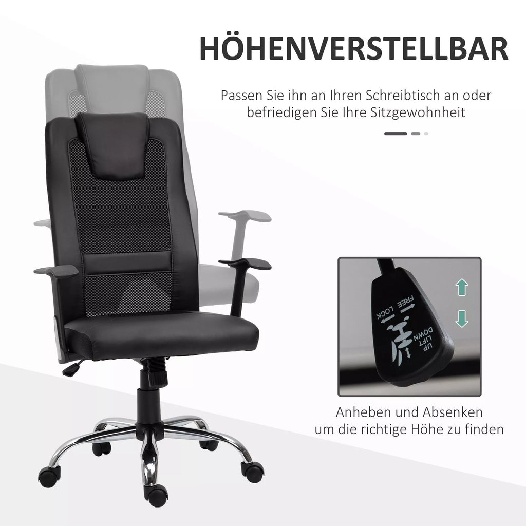Biuro kėdė ergonomiška reguliuojamo aukščio juoda