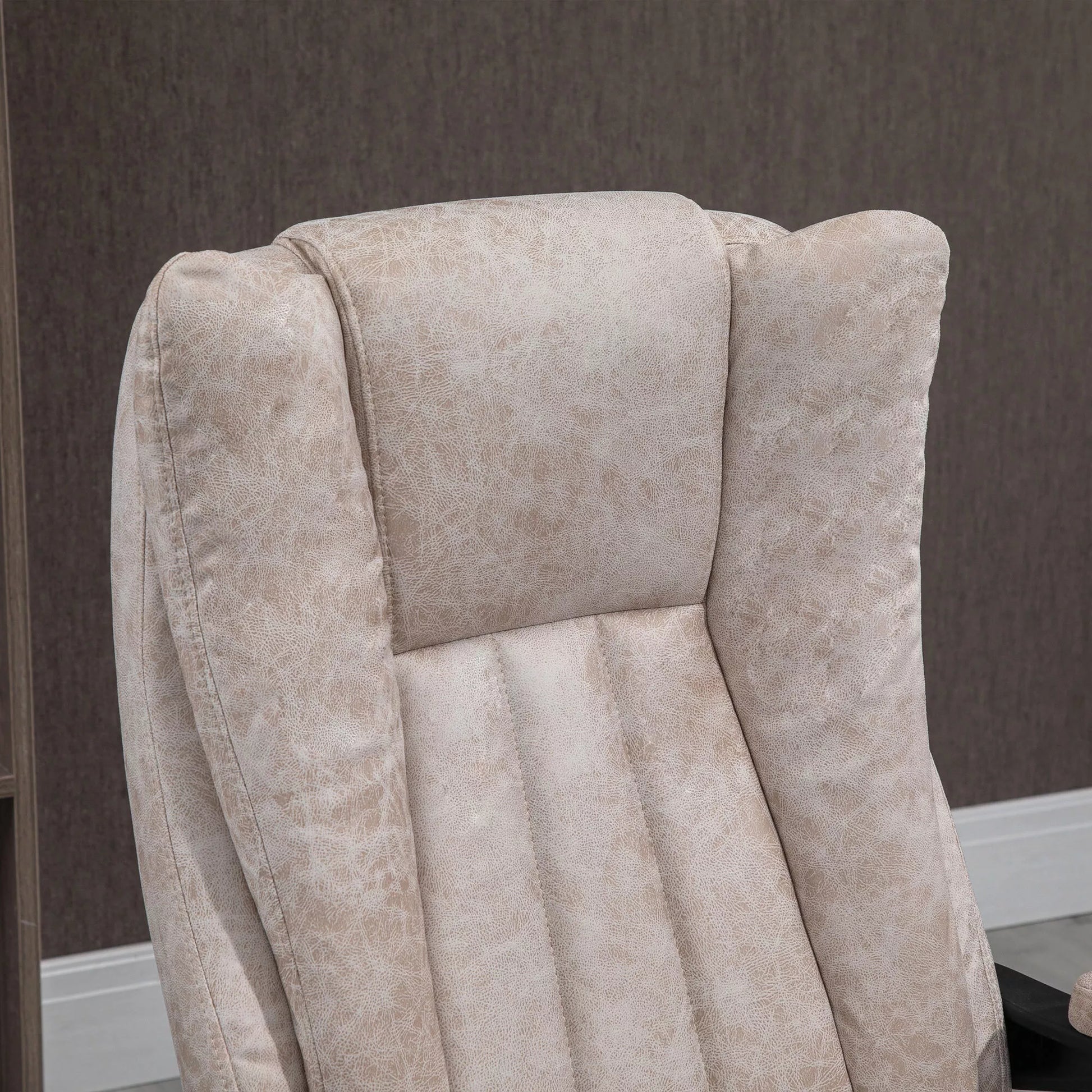 Biuro kėdė, pasukama kėdė su miegojimo funkcija, atrama kojoms, biuro krėslas, reguliuojamo aukščio sėdynė, kėdė, rašomojo stalo kėdė, mikropluoštas, plastikas, metalas, nailonas, smėlio+juoda+sidabro, 63 x 71 x 110–118 cm