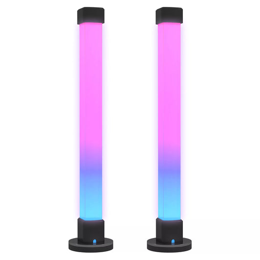 2 vnt. LED stalinės lempos rinkinys su programėlės ir nuotolinio valdymo pulteliu, muzikos sinchronizacija, spalvų režimai, laikmatis, balta