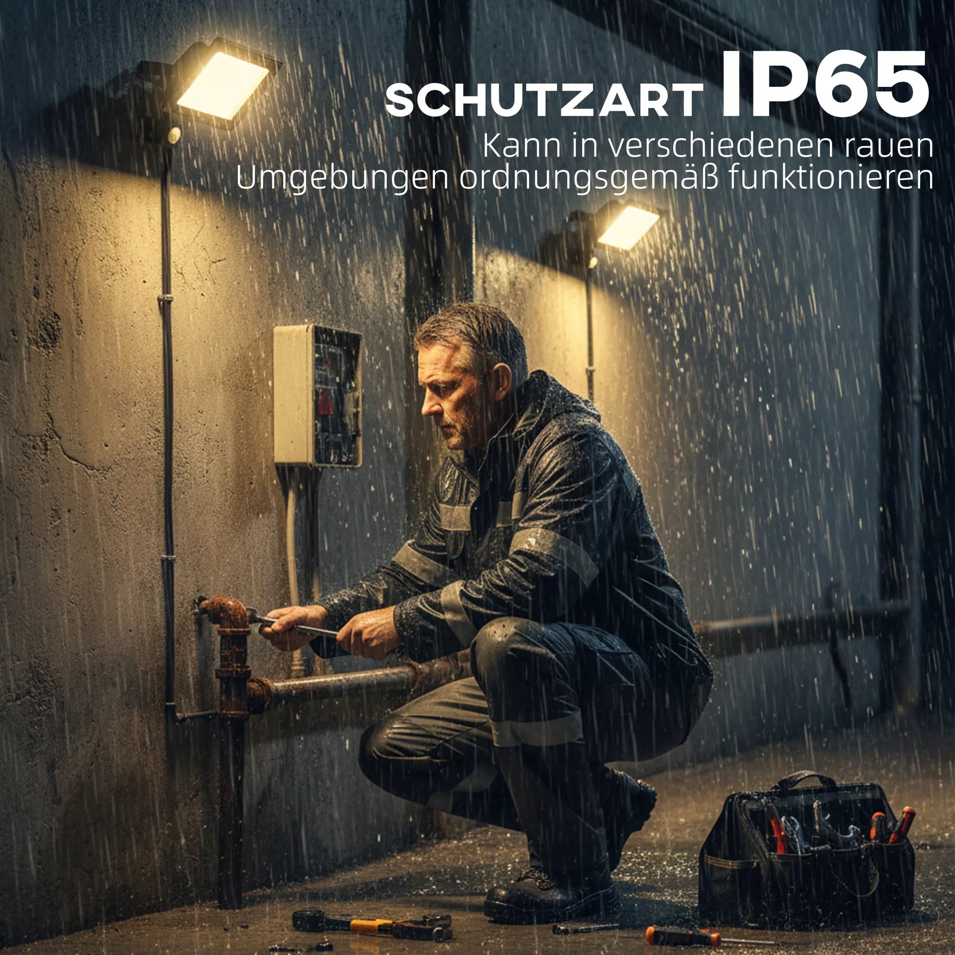 50 W darbo lempa, reguliuojama, 3 režimai, aliuminis, lankstus naudojimas, juoda