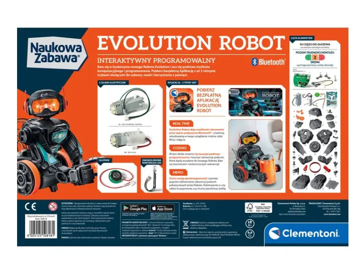 Robotas-konstruktorius Clementoni Evolution Robot 2.0, valdomas programėle