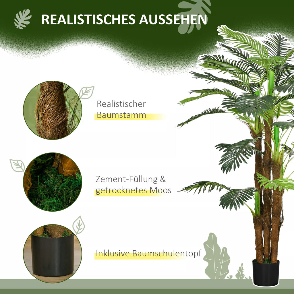 Dirbtinė palmė, 1,6 m, žalia