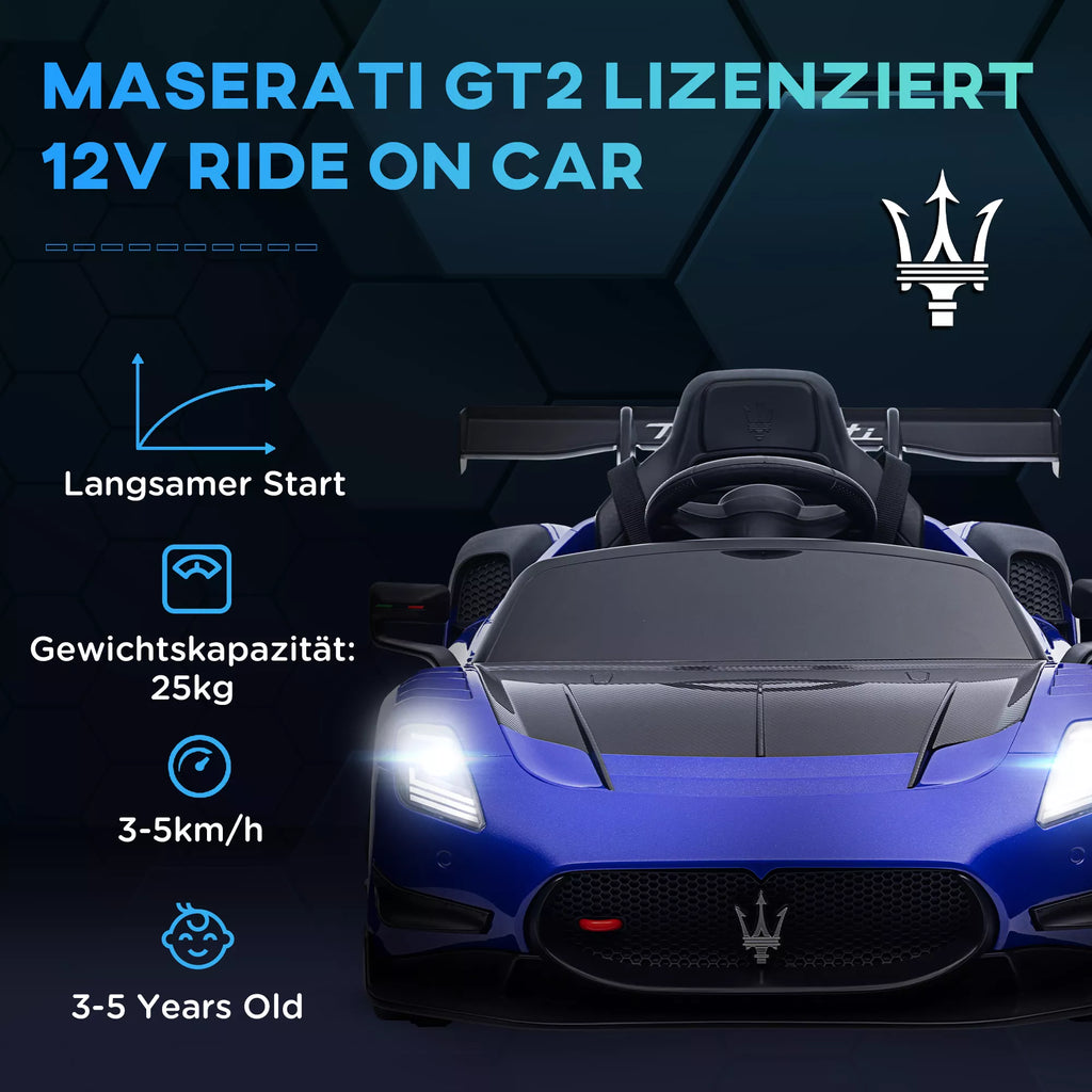 Elektrinis vaikų automobilis 12 V, licencijuotas, nuotolinio valdymo pultas, amortizuojantys ratai, mėlynas, 115 x 60 x 45 cm